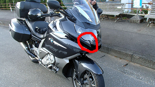 Ｋ１６００ＧＴＬの追突箇所